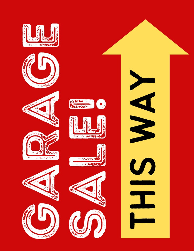 Garage Sale Signs/tags Downloadable/printable - Etsy