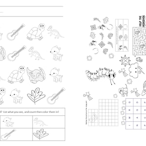 Kids activity booklet digital download PDF 50 pages