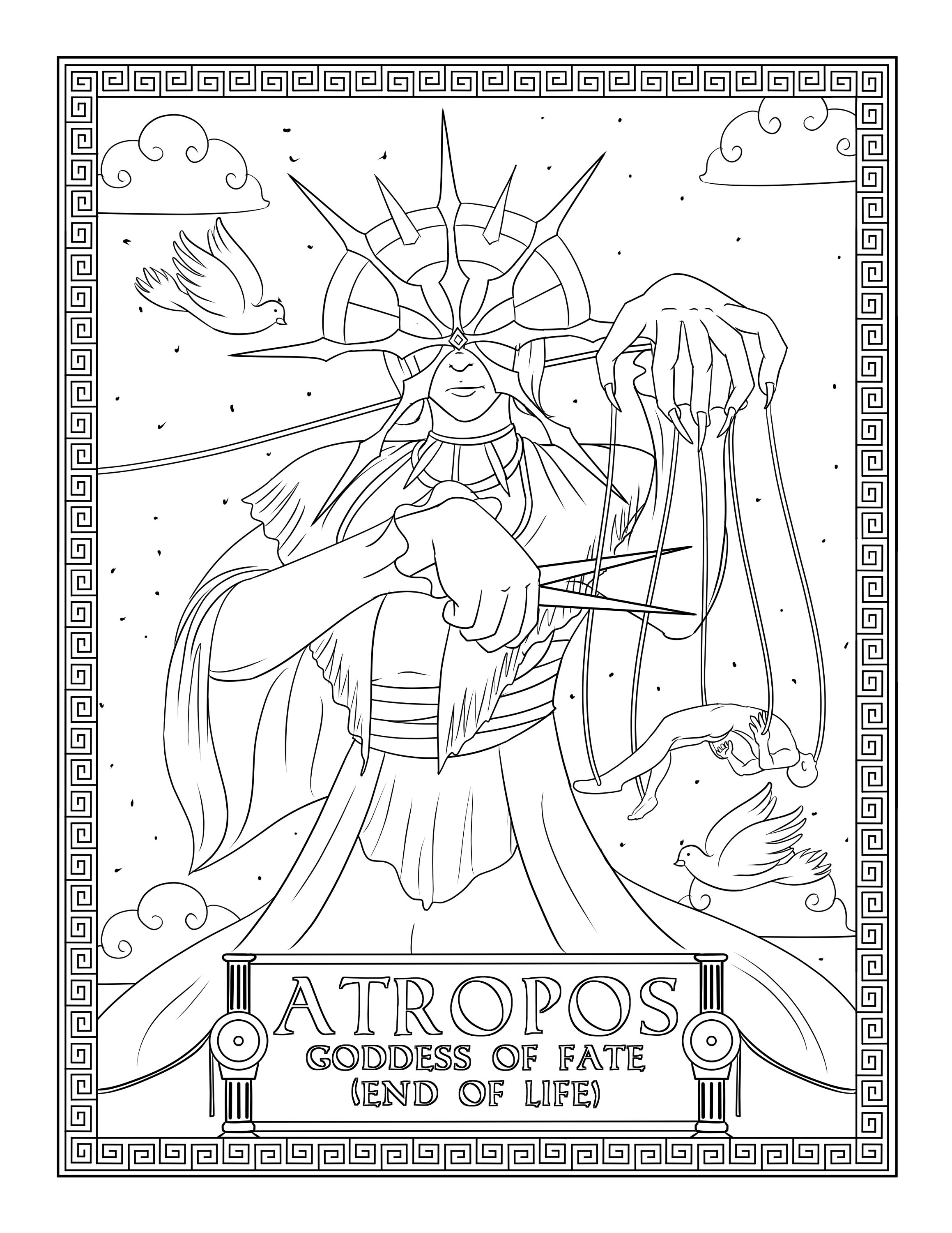Greek Goddesses (group 6) Coloring Pages Download/printable - Etsy