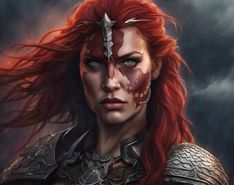 Digital Download Red Sonja Portrait