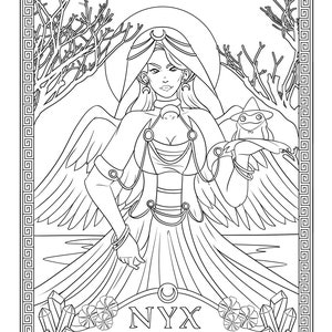Greek goddesses (group 4) coloring pages download/printable