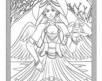 Greek goddesses (group 4) coloring pages download/printable