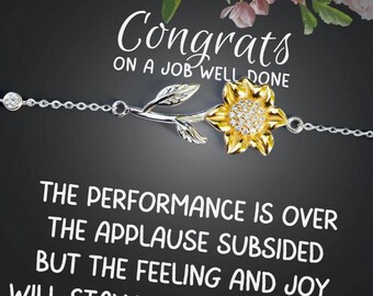 Recital Gift Sunflower Bracelet Dance Recital Gift for Girls Dance Team Gifts School Kids Performance Congrats Gift Job Well Done