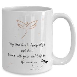 Dragonfly Mug Dragonfly Cup Dragonfly Coffee Mug Dragonfly Lover Gifts Dragonfly Gift for Women Motivational Mug Well Wishes New Venture Mug