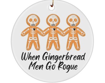 Skeleton Gingerbread Ornament Skull Christmas Goth Keepsake Gift Idea