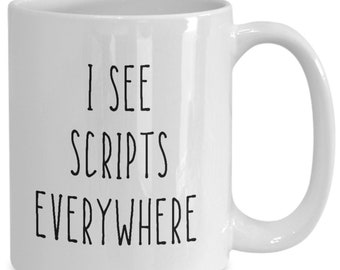 Playwright Gifts Filmmaker Gift Drama Teacher Gift Theatre Gifts for Actors Coffee Mug Scriptwriter Coffee Mug Screenwriter Drama Student