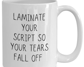 Playwright Gifts Filmmaker Gift Drama Teacher Gift Theatre Gifts Scriptwriter Coffee Mug Screenwriter Funny Scenarist Cup For Script Writer