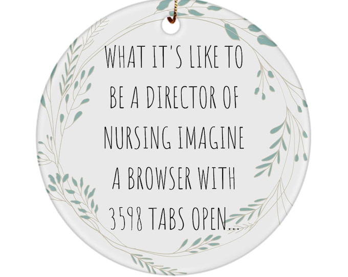 Personalized Gingerbread Nurse Ornament: Flat 2D Christmas Keepsake