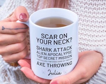 Sobreviviente del cáncer de tiroides regalo personalizado cáncer taza tiroides cicatriz cáncer conciencia tiroides guerrero personalizado tiroides cirugía taza Hashimotos