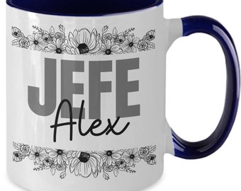 Custom Jefe Gifts | Personalized Jefe Mug | Jefe Birthday Christmas Gift Idea | Best Jefe Ever Coffee Cup | Jefe Coffee Mug | El Jefe Mug