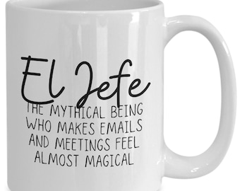 El Jefe Coffee Mug Funny Boss Jefe Mug Christmas Gifts for Boss Male Funny Manager Gift Idea