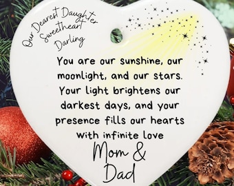 Daughter Ornament | Daughter Gifts | To My Daughter Ornament | Gift For Daughter | Mom And Daughter Ornament | Christmas Gift