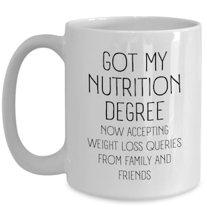Personalized Nutritionist Gift - Custom Dietitian Mug - Unique Graduation Present for Nutrition Experts - Nutrition Degree Student Gift
