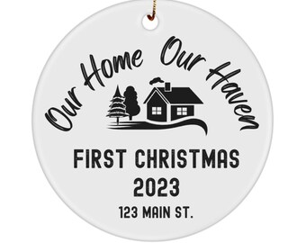 New Home Gift | Personalized New Home Ornament | First Home Ornament | Custom Ornament | Christmas Gift | New House Ornament | Housewarming