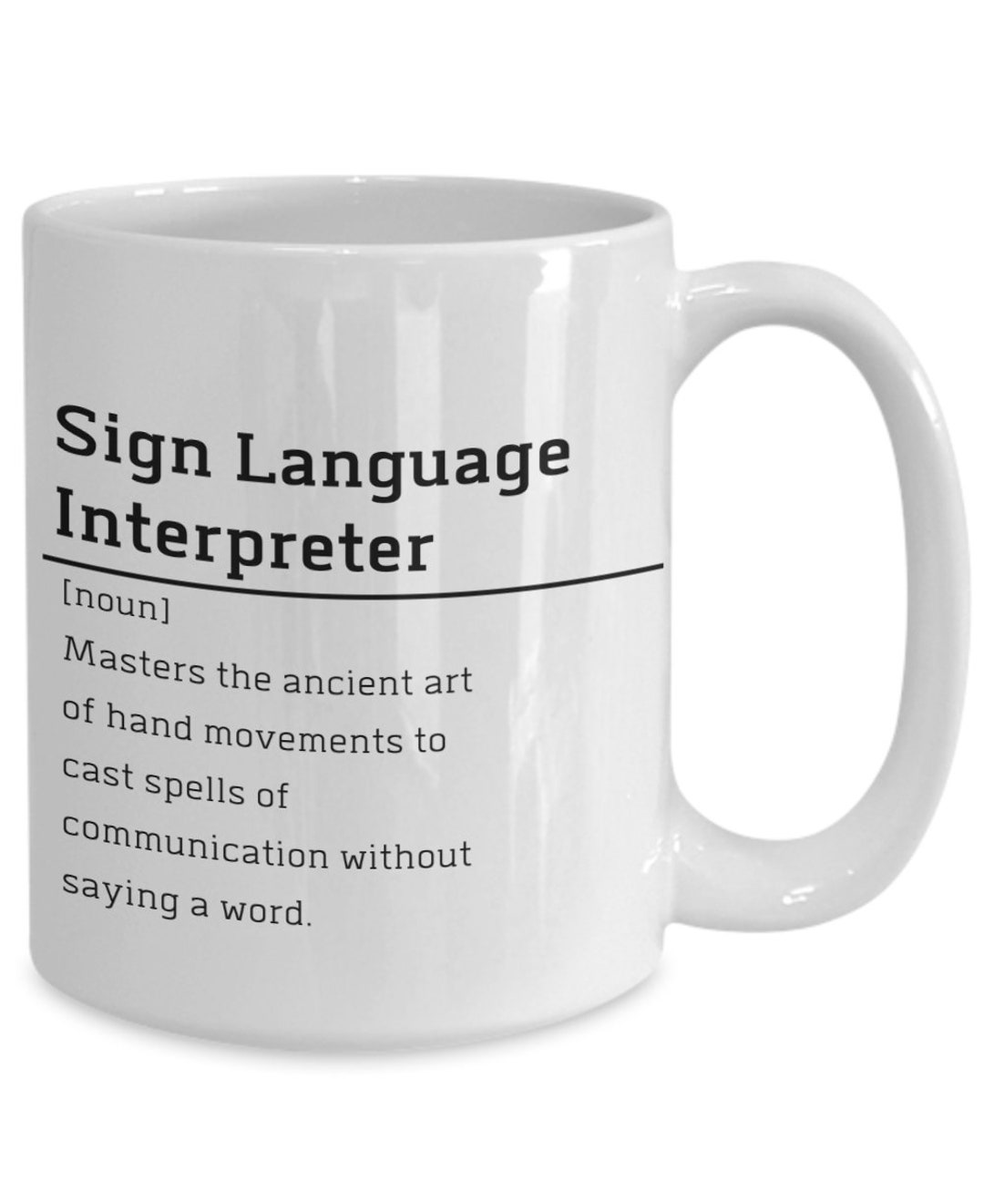 Sign Language Mug Sign Language Gift American Sign Etsy
