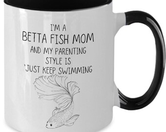 Betta Lover Gift | Gifts For Birthday | Fish Gift | Betta Mom Dad Gift | Ceramic Coffee Mug 11Oz 15Oz | Funny Beta Fish Cup | Betta Fish Mug