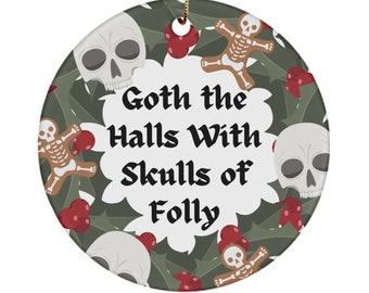 Skull Ornament | Skull Gift | Skull Decoration | Christmas Ornaments | Halloween Ornament