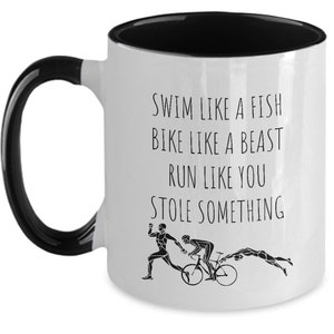 Triathlete Gift | Triathlete Mug | Gift For Triathlon | Swimmer Gift | Triathlon Coffee Mug | Triathlon Gifts | Swim Bike Run Mug