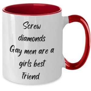 Gift for Gay Friend Gay Mug Gay Best Friend Gifts Gift Gay Couple Gift for Male Friend Male Best Friend Gay Gifts for Men Pride Month Gift Two Tone Red