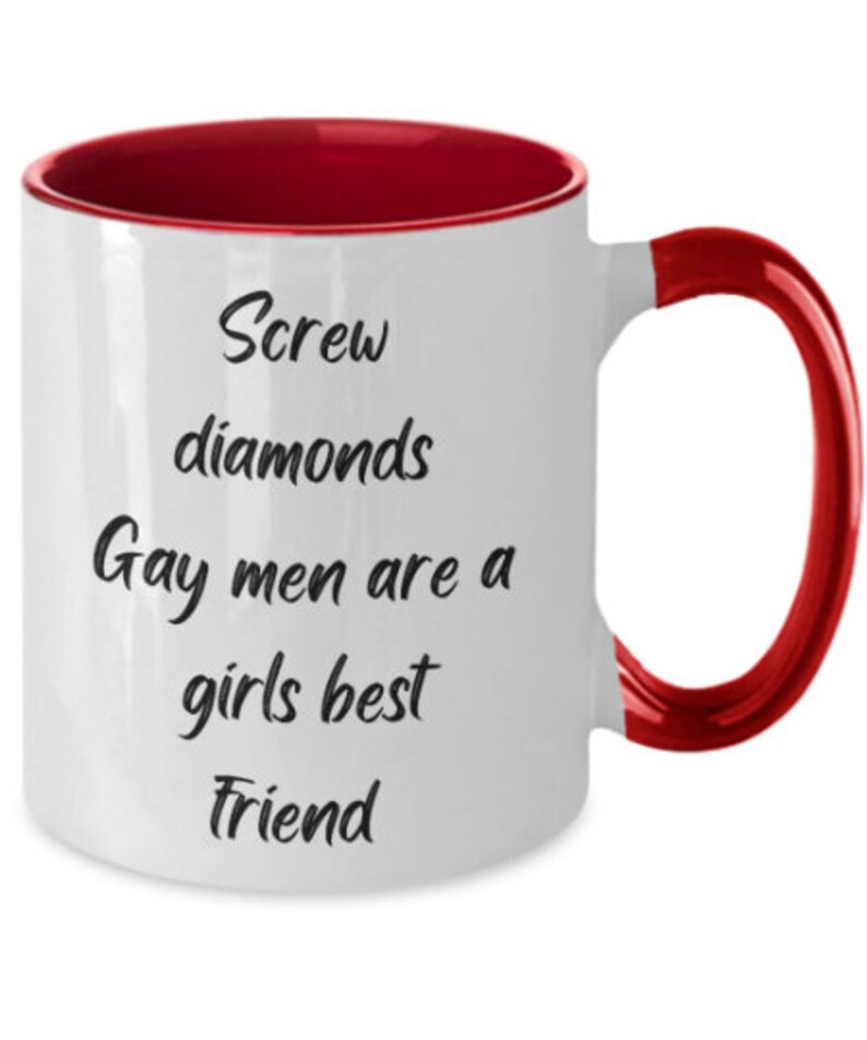 Gift for Gay Friend Gay Mug Gay Best Friend Gifts Gift Gay Couple Gift for Male Friend Male Best Friend Gay Gifts for Men Pride Month Gift Two Tone Red