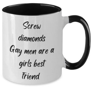 Gift for Gay Friend Gay Mug Gay Best Friend Gifts Gift Gay Couple Gift for Male Friend Male Best Friend Gay Gifts for Men Pride Month Gift Two Tone Black