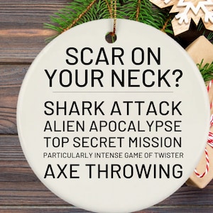 Thyroid Cancer Patient Ornament Throat Cancer Esophageal Cancer Free Gift Funny Cancer Fighter Neck Scar Cancer Survivor Keepsake Gift Idea