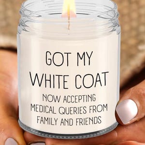 White Coat Ceremony Gifts, White Coat Candle Medical Student Gift, Med Student First White Coat Present