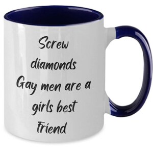 Gift for Gay Friend Gay Mug Gay Best Friend Gifts Gift Gay Couple Gift for Male Friend Male Best Friend Gay Gifts for Men Pride Month Gift Two Tone Navy