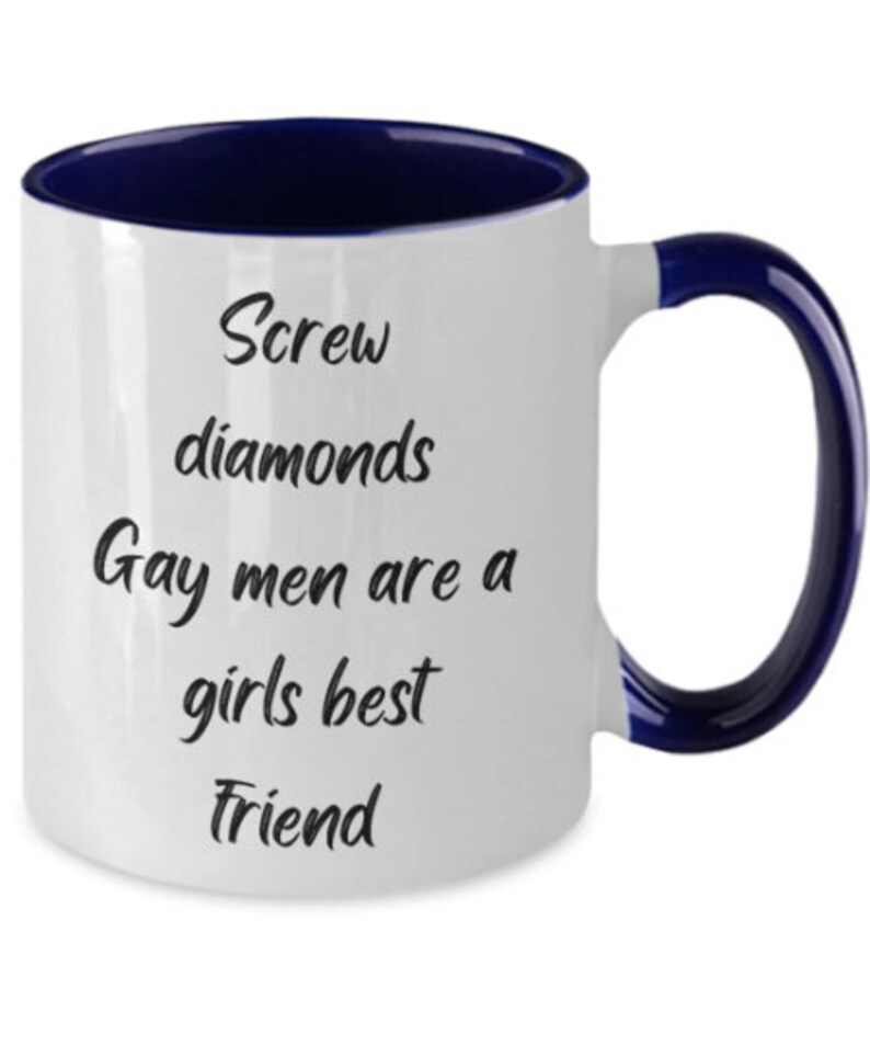 Gift for Gay Friend Gay Mug Gay Best Friend Gifts Gift Gay Couple Gift for Male Friend Male Best Friend Gay Gifts for Men Pride Month Gift Two Tone Navy