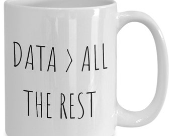Tasse d'analyste de données Cadeau de scientifique de données Tasse de statistiques Tasse de café de geek de données Tasse à thé de science des données Tasse de données d'analyse de statisticien
