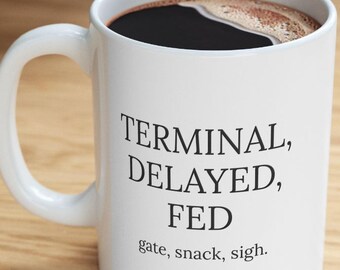 Holiday Airport Mug, Holiday Airport Traveler Coffee Mug, Funny Holiday Airport Traveler Gift, Giftable Coffee Mug