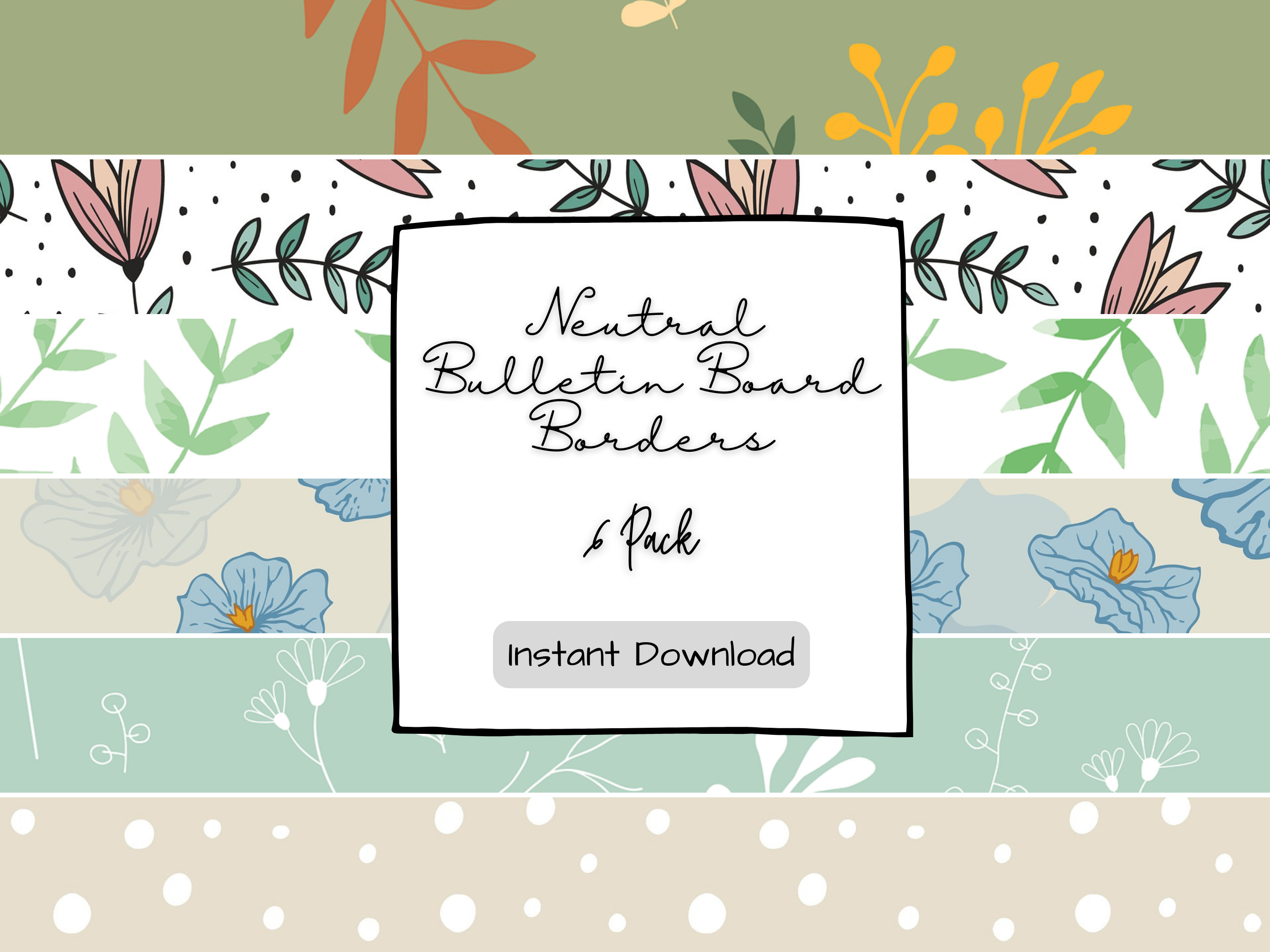 Neutral Bulletin Board Borders Neutral Classroom Decor Etsy Hong Kong