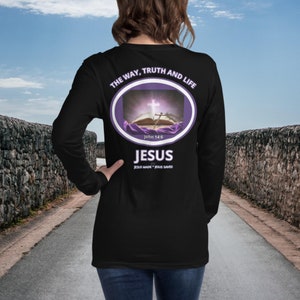 Jesus, The Way The Truth The Life, Johannes 14;16, Jesus rettet, Osterhemden, Kreuzhemden, christliche Kleidung, Glaube Shirt, Jesus gemacht, gerettet