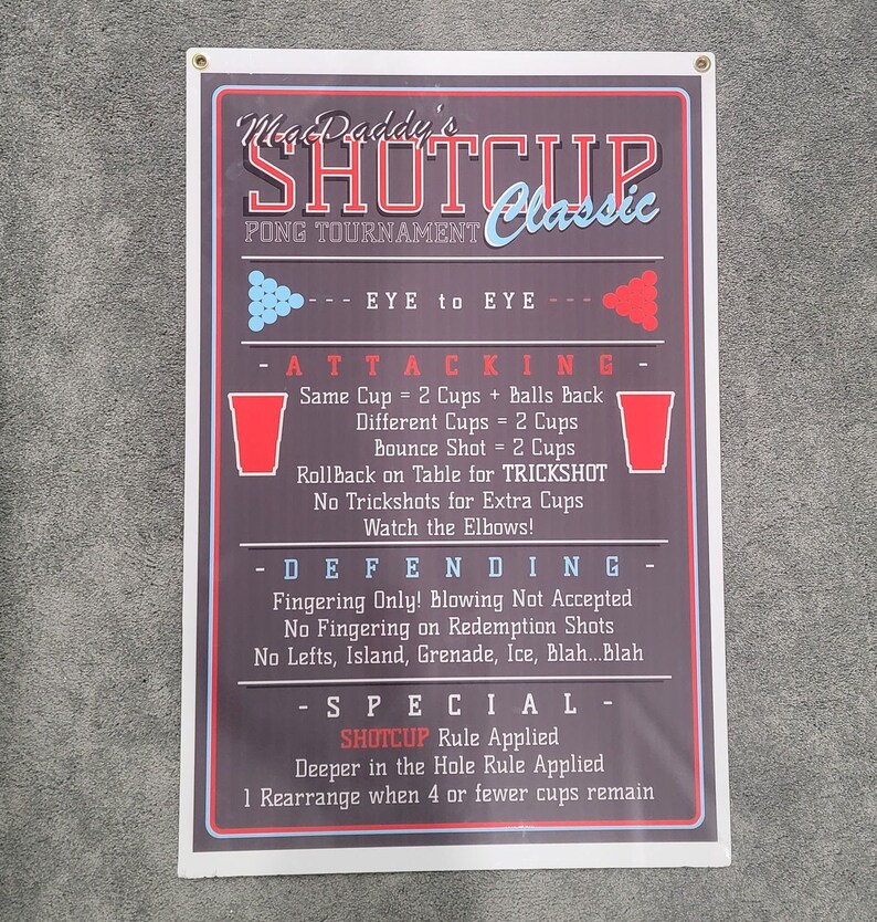 NON CUSTOMIZABLE Beer Pong Tournament Rules Poster Instant Etsy