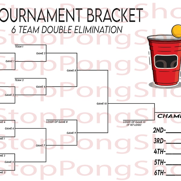 Double Elimination Bracket Svg - Etsy