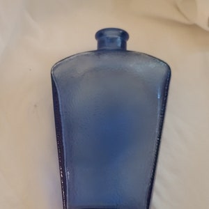 Cobalt Blue Textured Bottle Collectible Glass