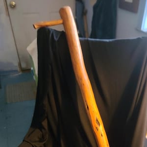 Vintage Handmade Carved Wooden Walking Stick