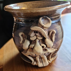 Vintage Hand Made Ceramic Funky Old Man Face Mug Tongue Out Planter Vase
