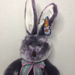 VTG King Plush Purple Rabbit
