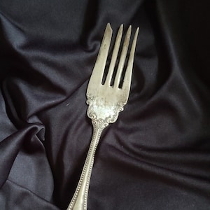 Einzelne Silberplatte Fleischgabel