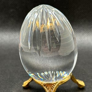 【レア】フランスヴィンテージ　バカラ クリスタル　ロイヤルエッグ　イースター Baccarat Egg - Etsy