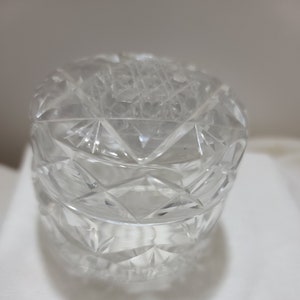 Pressed Glass Covered Trinket Dish