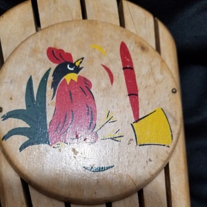 Wooden Rooster Knife Holder Made in Japan