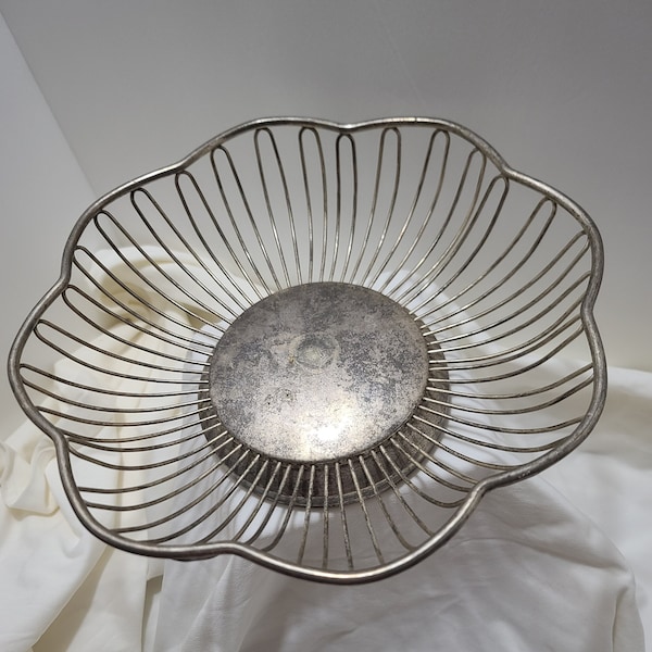 Silver Wire Basket Etsy