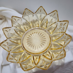 Federal Glass Champagne Amber Dessert Dishes Set of 4