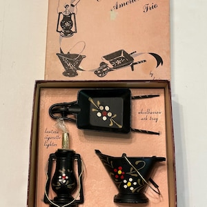 Vintage Lighters and Ashtray Set