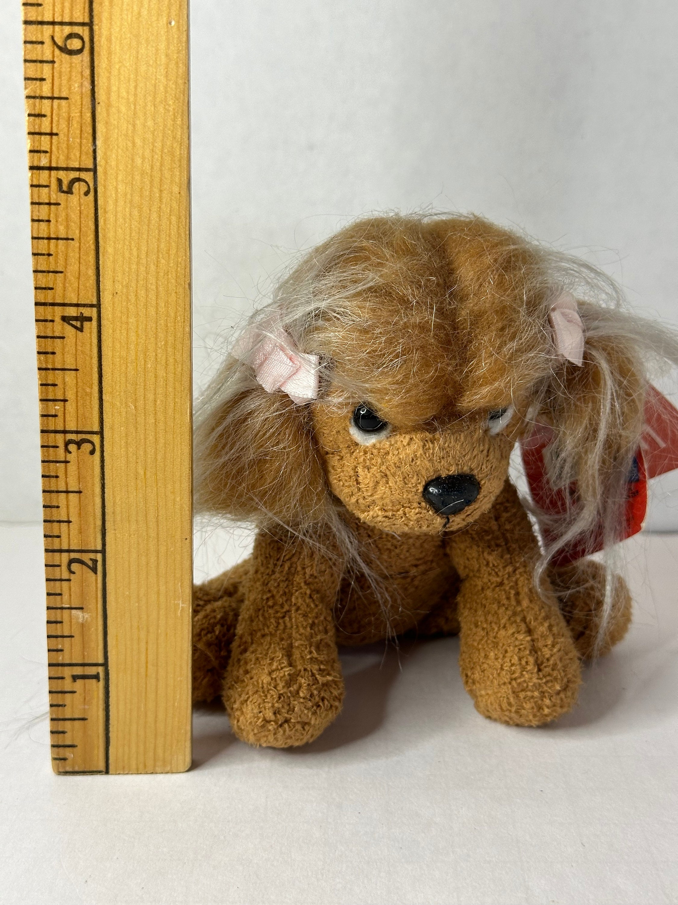 Russ Berrie Luv Pets Penny Dog Plush Brown Puppy Fur Ears Pink Bow With Tags Etsy Australia