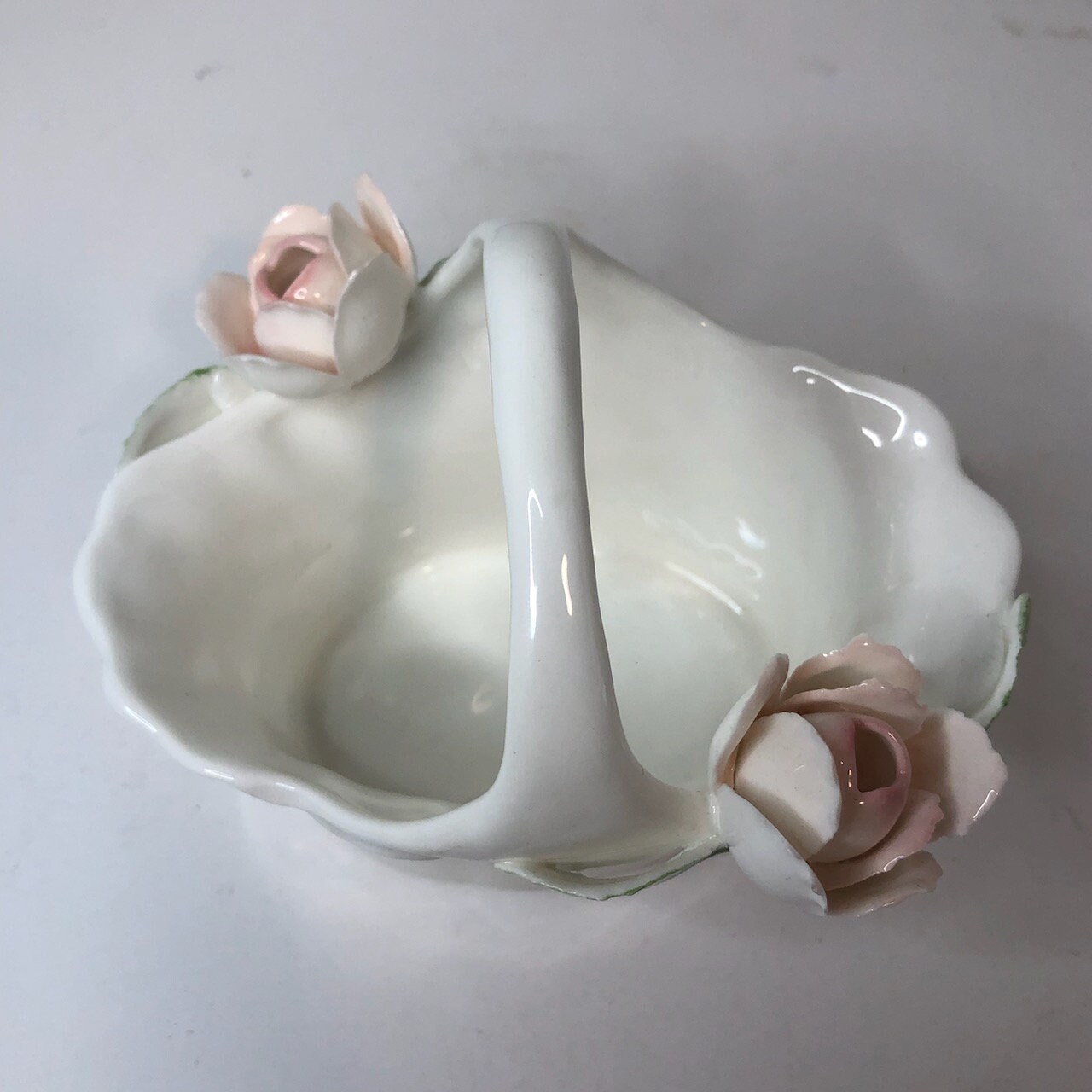 VTG Pintar Handcrafted Bone China Rose Basket - Etsy