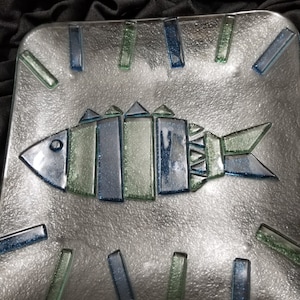 Fused Glass Fish Appetizer Plate