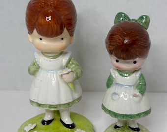 Vintage Joan Walsh Anglund Girl with Doll Behind Her Back Figurine Buyers Choice